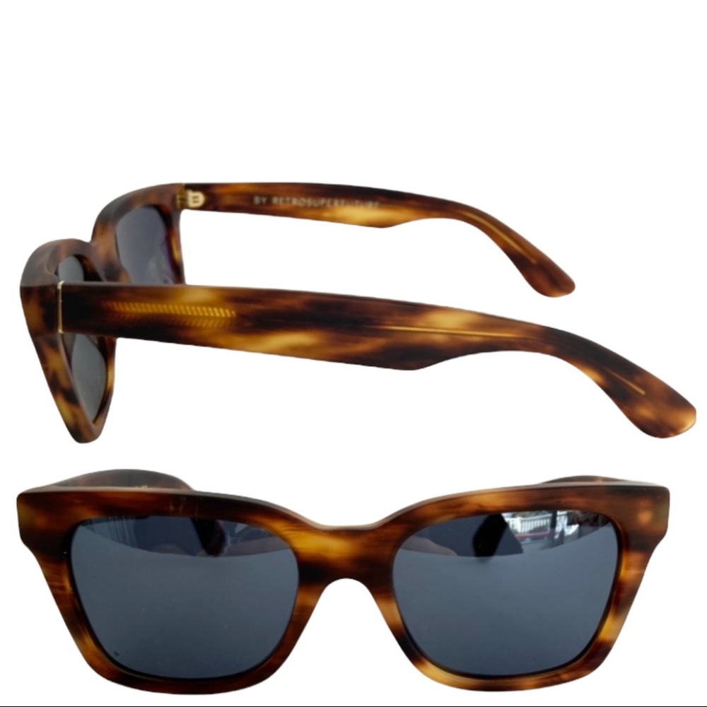 RETROSUPERFUTURE Brown Tan Tortoise Non-RX Sunglasses in EUC